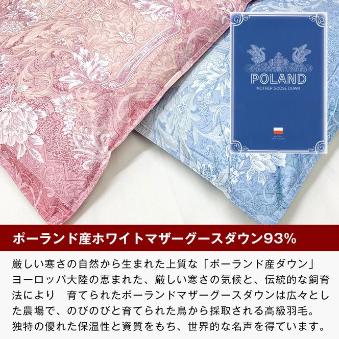 ポーランドマザーグース93％ 80超長綿 肌掛羽毛 400g SL 80マザー04B