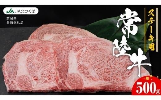 【 JA北つくば 】 常陸牛 ロース ステーキ用 500g ( 250g × 2枚 ) ブランド牛 銘柄牛 A5 A4 牛肉 牛 和牛 お肉 にく ステーキ 焼肉 バーベキュー ギフト 贈答 贈り物 茨城県共通返礼品 [AE038ci]