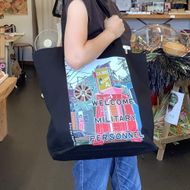 【宏次染工房 / 沖縄県認定工芸士 金城宏次】Aサインバー トートバッグ (紅型プリント) カバン 鞄 ショルダー メンズ レディース 沖縄市 / コザ工芸館ふんどぅ[BCAU001]