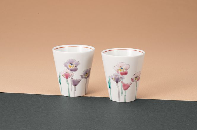 組湯吞　ポピー　大志窯