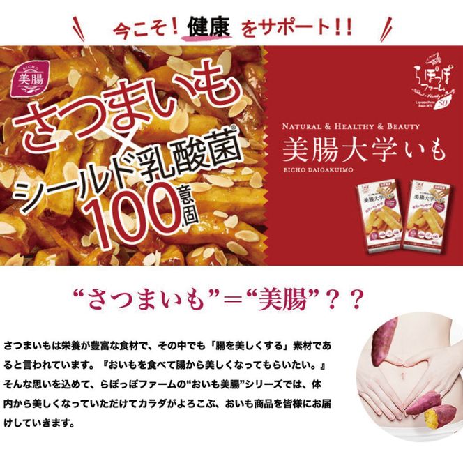 【12ヶ月定期便】らぽっぽファーム【工場直送】美腸大学いも2kg｜さつまいも 大学芋 芋 サツマイモ だいがくいも スイーツ お菓子 冷凍 美腸大学芋 人気 送料無料 茨城県 行方市 らぽっぽファーム（CQ-72）