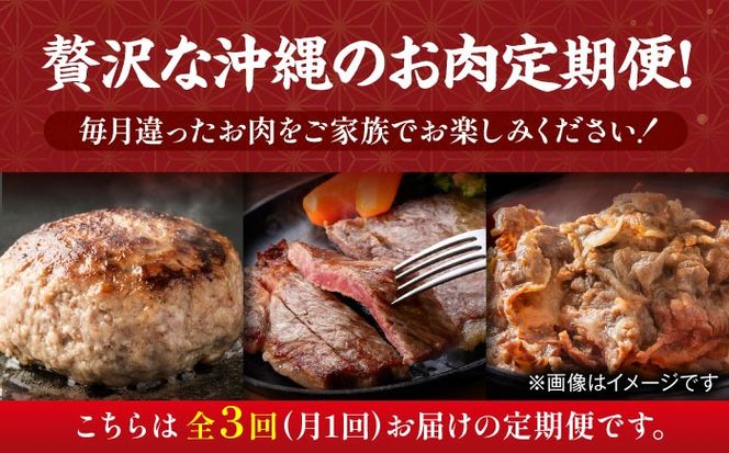 【全3回定期便】家族で満喫！沖縄のお肉贅沢セット【沖縄市】ハンバーグ あぐー 石垣牛 ステーキ 焼肉 冷凍 ギフト お取り寄せ 沖縄市 / お肉屋本店 / 肉のサブロー[BCZZ033]