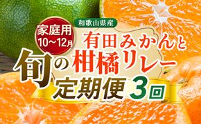 【定期便】家庭用 柑橘定期便 S 3回（10～12月）※北海道・沖縄・離島への配送不可※10月・11月・12月に発送