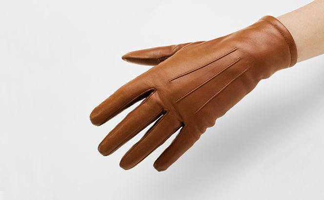 レディース イタリアンレザーグローブ ファッション 小物 イタリアンラムレザー ピケ縫い ラゲッジ 