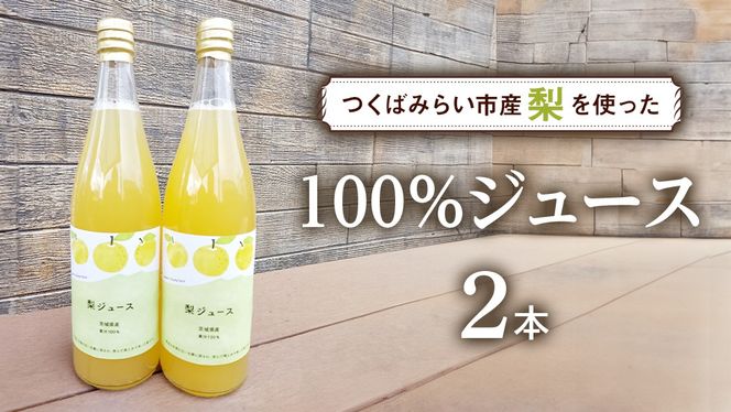 地元農家が作る つくばみらい市産 梨 を使った ジュース 720ml 2本セット 果汁100％ 梨ジュース 朝食飲み物 飲料 果実飲料 フルーツ 果物 ドリンク やわら飯塚農園 [CZ11-NT]