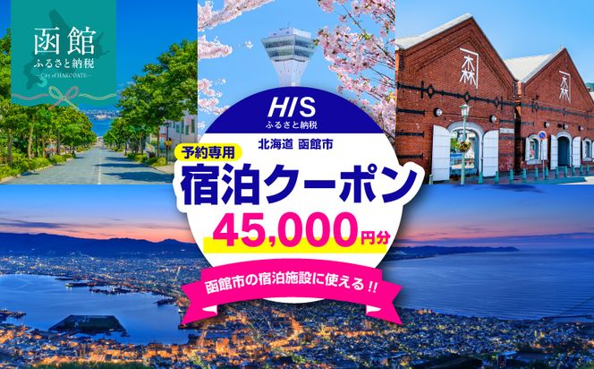 HISふるさと納税宿泊予約専用クーポン（北海道函館市）45,000円分_HD162-007