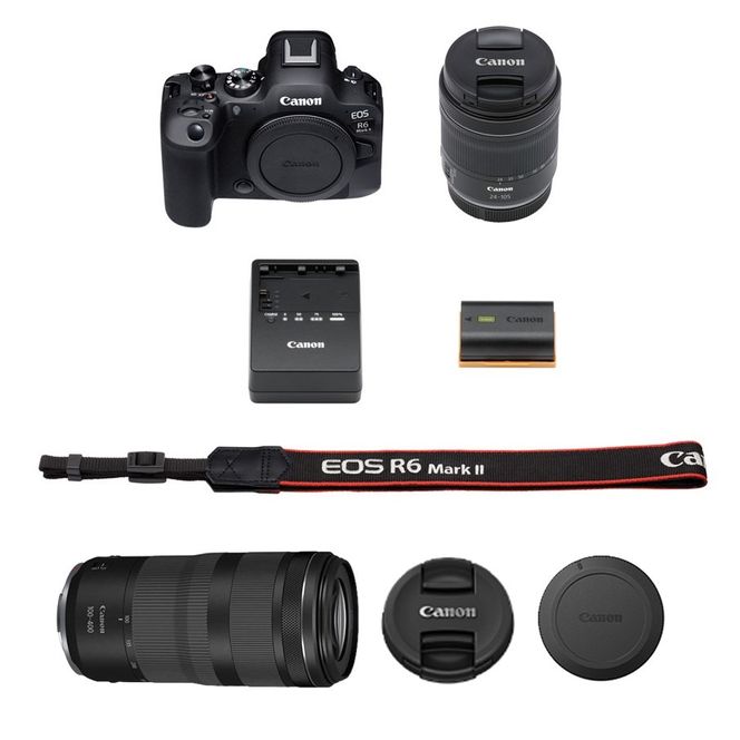 【追加レンズセット】 キヤノン ミラーレス カメラ EOS R6 MarkⅡ レンズキット & 望遠レンズ キャノン 一眼 家電 _0055C