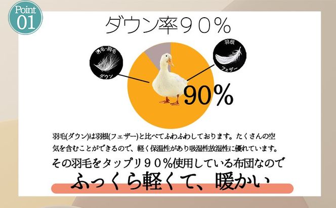 【５色展開】洗える羽毛合い掛け布団シングルダウン90％350dp北欧デザイン羽毛1.0kg洗濯可羽毛布団 寝具 