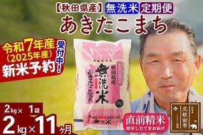 令和7年産《定期便11ヶ月》秋田県産 あきたこまち 2kg【無洗米】(2kg小分け袋) 2025年産 お届け時期選べる お届け周期調整可能 隔月に調整OK お米 おおもり [おおもり 秋田 お米 あきたこまち 米どころ 東北 北秋田市 定期便 毎月お届け]|oomr-30111