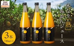 木なり「熟」みかんジュース（720ml×3本） IKTE011