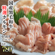 【国産黒毛和牛】特選ホルモン780ℊ　260g×3パック 小分け