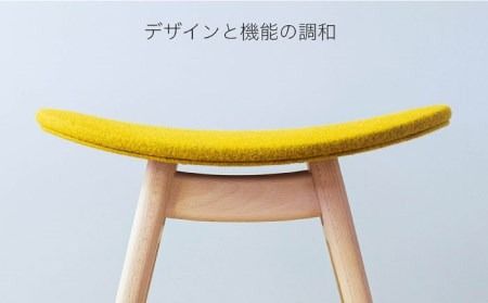 nomade stool 〈 Beech × Yellow 〉 糸島市 / nomade design [AIF003]