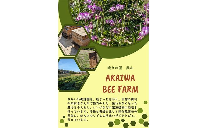 はちみつ 蓮華蜂蜜 1個300g 2個入り ハチミツ 蜂蜜 れんげ 天然 非加熱 岡山 赤磐市