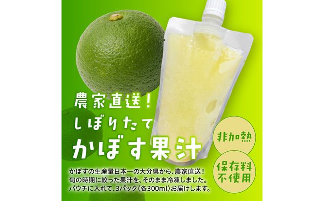 【I02066】かぼす果汁 300ml×3パック