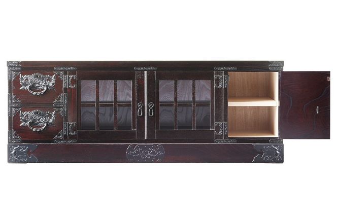 仙台箪笥 四.五尺テレビボード 拭き漆塗り (申込書返送後、1ヶ月～6ヶ月程度でお届け) 欅産業 職人 おすすめ 船箪笥 [インテリア タンス 収納 家具 和 モダン 高級 和箪笥 小箪笥 伝統 工芸品 仏壇 仏具 神具 飾り棚 欅 漆塗 彫金 金具 装飾 仙台箪笥 船箪笥 舟箪笥 宮城 利府 欅産業]|06_kyk-140301