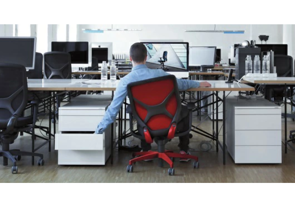 ウィルクハーンチェアー 184レンジ イン(ブラック)／肘つき・樹脂脚 ／在宅ワーク・テレワークにお勧めの椅子