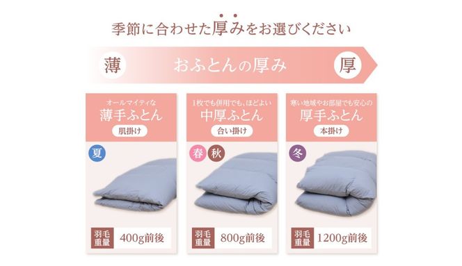 羽毛布団 【ダニ忌避率95.9％】 ちょうどいい中厚タイプの羽毛布団 ライトベージュ 【ホテル仕様】 シングル～ダブル 合掛け布団 寝具 羽毛布団 掛け布団 すぐ届く 最短3日発送 最短発送 最速発送 スピード発送 山梨 富士吉田