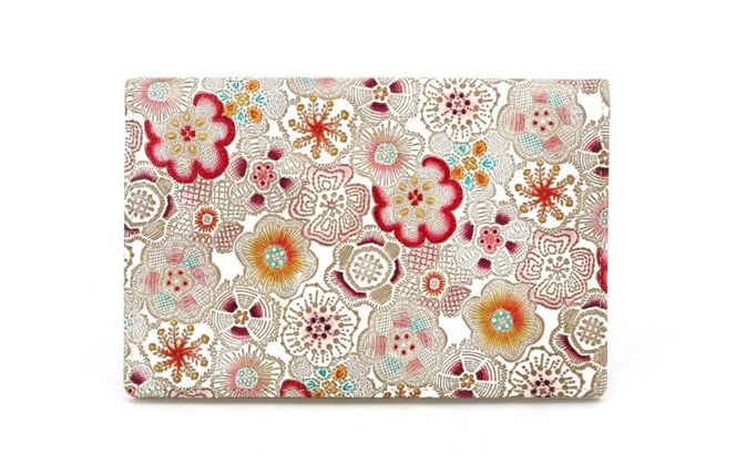 【文庫屋大関】パーソナルホルダー　春らんまん＜茜＞【皮革工芸品】 民芸品 雑貨 日用品 花柄 花デザイン 