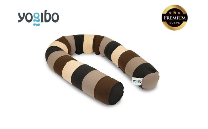 Yogibo Caterpillar Roll Long Premium （ヨギボー キャタピラー ロール ロング プレミアム）＜ナチュラル＞【ビーズクッション ビーズ 座椅子 椅子 クッション ビーズソファー ビーズソファ 新生活 プレゼント インテリア 家具 ベッド ゲーム】-[G761-3]