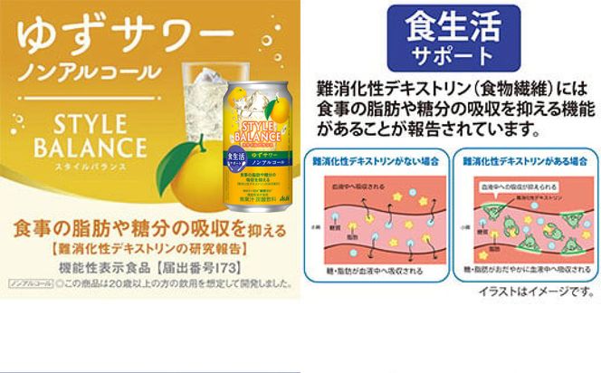 アサヒスタイルバランス ノンアルコール飲み比べ4種アソート（ゆず・レモン・グレフル・シャルドネ）350ml×24缶（4種類×各6缶） アサヒ スタイルバランス ノンアルコール ノンアル 4種 飲み比べ セット 茨城県 守谷市