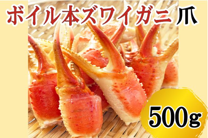 ボイル 本ずわいがに 爪 500g×1 カジマ ずわい蟹 ズワイガニ ずわいがに かに カニ 蟹 かに爪 カニ爪