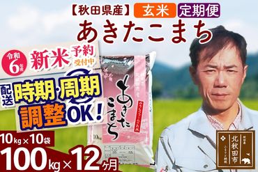 ※令和6年産 新米予約※《定期便12ヶ月》秋田県産 あきたこまち 100kg【玄米】(10kg袋) 2024年産 お届け時期選べる お届け周期調整可能 隔月に調整OK お米 みそらファーム|msrf-21712