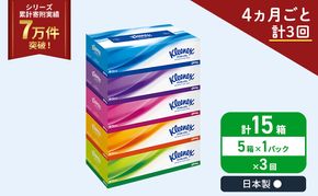 定期便 ティッシュ クリネックス 5箱 ( 5箱 × 1パック ) ティッシュ《 4ヶ月ごと計 3回 》