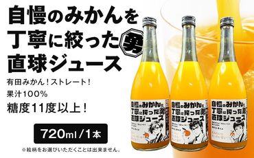 糖度11度以上 自慢のみかんを丁寧に搾った直球ジュース 720ml 1本 みかんジュース 勇希農園  EF09