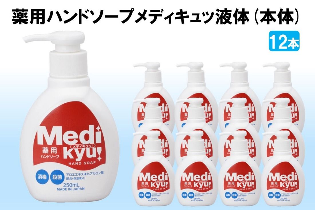 薬用ハンドソープ メディキュッ 液体 本体 250ml×12本