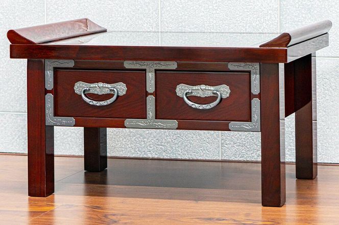 仙台箪笥 経机 木地呂漆調ウレタン塗装 KHB-133D 仏具 欅産業 職人 おすすめ 船箪笥 [インテリア タンス 収納 家具 和 モダン 高級 和箪笥 小箪笥 伝統 工芸品 仏壇 仏具 神具 飾り棚 欅 漆塗 彫金 金具 装飾 仙台箪笥 船箪笥 舟箪笥 宮城 利府 欅産業]|06_kyk-700801