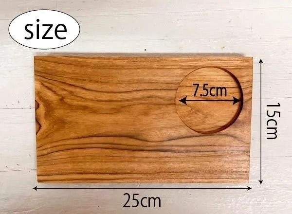 チーク材　ワンプレートトレイ（長方形タイプＭサイズ）25cm　BV-70