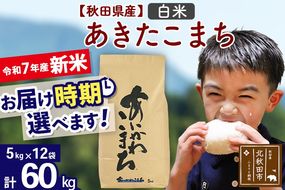 ※令和7年産 新米※秋田県産 あきたこまち 60kg【白米】(5kg小分け袋) 【1回のみお届け】2025年産 お届け時期選べる お米 藤岡農産|foap-11301