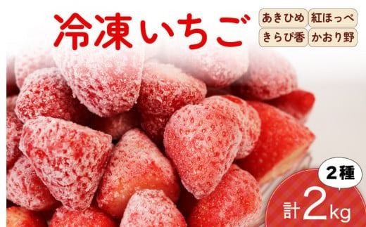 冷凍 いちご 計2kg 2種類 セット 紅ほっぺ 章姫 きらぴ香 かおり野 フルーツ 果物 イチゴ フローズン スムージー ヨーグルト 苺 静岡県 藤枝市 ふるさと人気 [PT0040-000005]