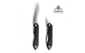 【FEDECA】 折畳式料理ナイフ　名栗ブラック　000837