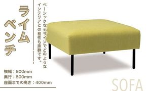 ソファ ライム ベンチ 1人掛 1脚 [アダル 福岡県 宇美町 um40azo830012] オシャレ おしゃれ インテリア 家具