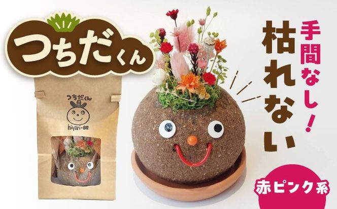 プリザーブドFLOWER つちだくん 赤ピンク系 プリザーブドフラワー 造花 インテリア 愛西市／花のひより園[AEAX004]