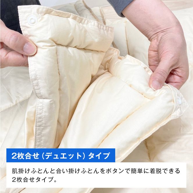清潔掛ふとん 洗えるインビスタ ダクロン ２枚合わせ 日本製 SL ふわもち15TW