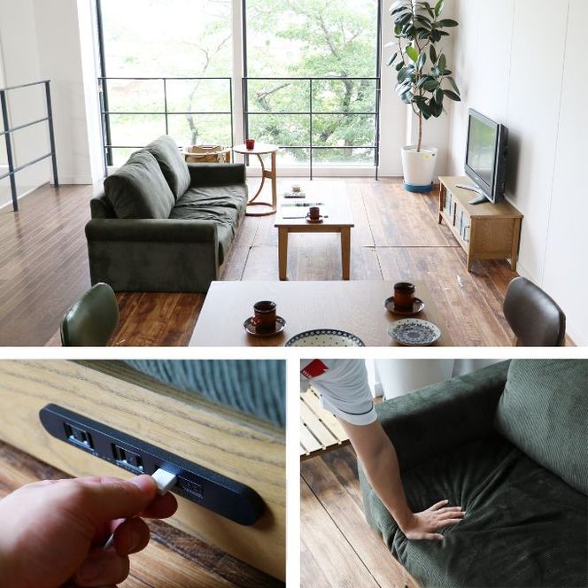 Rasic LP Sofa KH（カーキ） 木製 インテリア おしゃれ ソファ 家具 市場家具