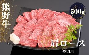 熊野牛 肩ロース 焼肉用 500g【mtf421A】