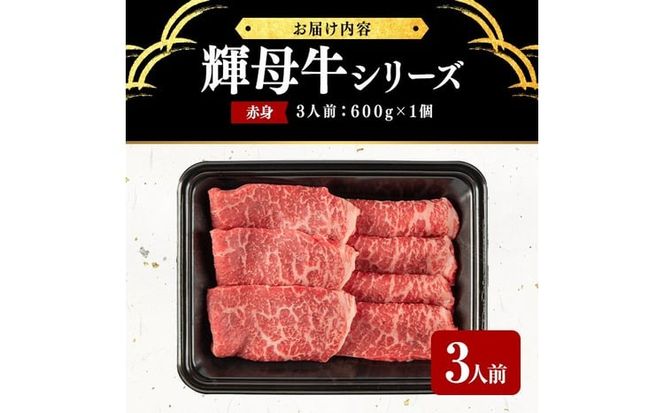 輝母牛焼肉用(赤身)(3人前600g/600g×1個) b9-004