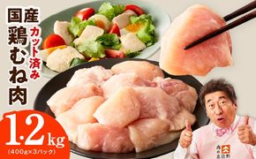 mrz0396 【特別規格】国産 鶏むね肉 1.2kg【スピード発送 カット済み 氷温熟成×極味付け 小分け 味付き 簡単調理 訳あり サイズ不揃い 鶏肉 とり】