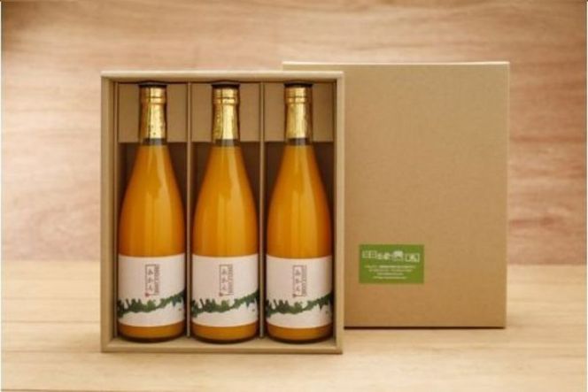 【愛媛県産】田縁農園の無添加100% いよかんジュース（720ml×3本） ストレート果汁100％ IKTA009