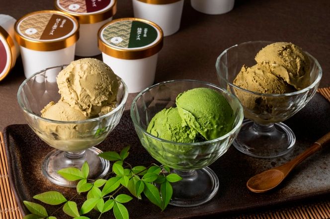 京都きよ泉の宇治抹茶・ほうじ茶・和紅茶アイスセット(12個入り