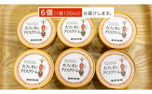 カフェオレ アイスクリーム 6個セット アイス デザート カップ 夏 贈り物 ギフト 冷凍 ひんやりスィーツ スイーツ [BN031us]