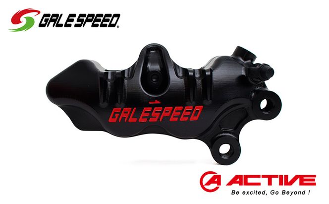 GALE SPEED エラボレート・フロント4Pキャリバー(アキシャル40mm) 右/チタンボルト仕様 ブラック バイク オートバイ パーツ 右キャリパー 