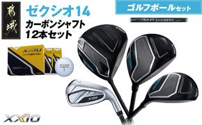 ゼクシオ 14 カーボンシャフト 12本セット ≪2025年モデル≫ ゴルフボールセット _IO-C701 _（都城市） ドライバー フェアウェイウッド ユーティリティ アイアン ダンロップ XXIO メンズ レディス 女性用 ゴルフ用品 ゴルフクラブ ギア クラブセット フルセット ふるさと納税 ゴルフ 宮崎県 都城市