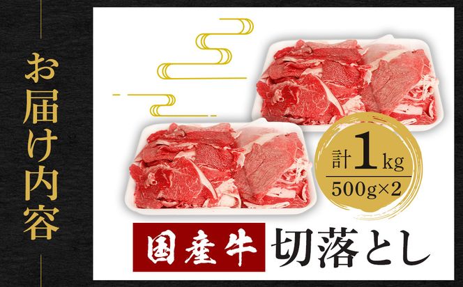 国産牛切落とし1ｋｇ（500ｇ×2）【牛肉 国産 お肉 神奈川県 小田原市 】 142069_AG026