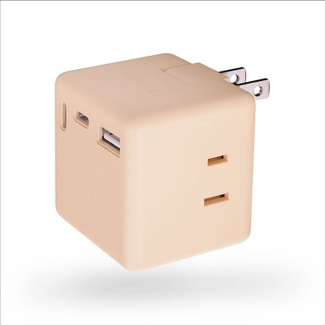 CIO 充電器 電源タップ コンセント マルチタップ 急速充電 USB-C×2 USB-A×1 Mate Tap001 シェルピンク｜小型 軽量 おしゃれ 便利 [2687]