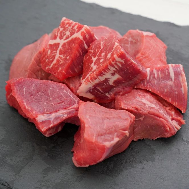 【定期便12ヶ月】淡路牛 赤身サイコロステーキ 500g（250g×2PC）サイコロステーキ