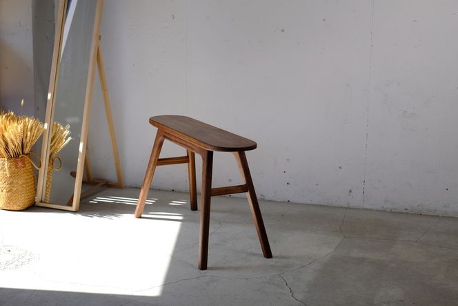 Aile bench un Volant（エールベンチ アン ヴォラント） | 木製 ブラック ウォールナット 手作り コンパクト 愛知県 幸田町 送料無料